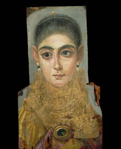 Totenporträt einer Frau aus Antinopolis von Erich Lessing
