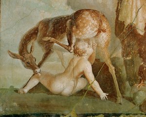 Herakles findet seinen Sohn Telephos in Arkadien