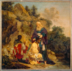 Die Taufe des äthiopischen Eunuchen durch den Apostel und Diakon Philippus von Erich Lessing
