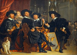 Die Anführer der Armbrustschützenbruderschaft des Heiligen Sebastian, gehörend zur Bürgerwehr von Amsterdam von Erich Lessing