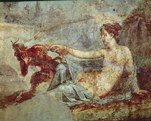 Pan flieht vor einem Hermaphroditen von Erich Lessing