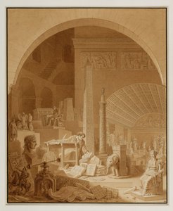 Vivant-Denon arbeitet im Dianasaal des Louvre von Erich Lessing