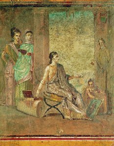 Malerin und eine Büste des Bacchus von Erich Lessing