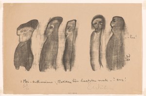 Fünf Figuren am Tag der Arbeit von Erich Wichmann (signed by artist)