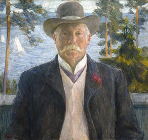 Porträt des Komponisten Thorvald Lammers 1841-1922, 1906 von Erik Theodor Werenskiold