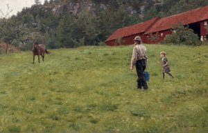 Wasser zum Pferd von Erik Theodor Werenskiold