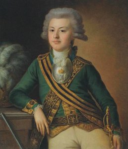 Porträt von Jakow Iwanowitsch Lichatschow, Podporutschik des Semjonowski-Leibgarderegiments, 1792 von Ermolay Dementyevich Kamezhenkov