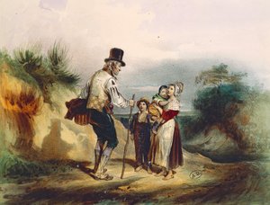 Die Abkürzung, Illustration eines Aquarells von Ernest Grenier für Les Misérables von Victor Hugo von Ernest (after) Grenier
