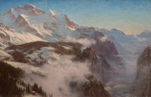 Winter im Lauterbrunnental, Schweiz von Ernest Albert Waterlow