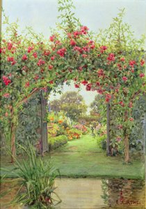 Crimson Rambler, Harleyford Manor, Marlow von Ernest Arthur Rowe