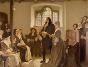 Die Hochzeit von William Penn und Hannah Callowhill im Versammlungshaus der Freunde, The Friary, Bristol