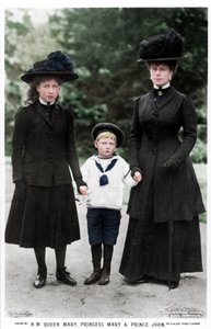 Königin Mary, Prinzessin Mary und Prinz John, 1910er Jahre von Ernest Brooks
