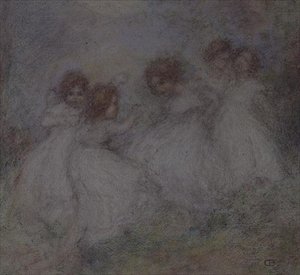 Fünf kleine Mädchen von Ernest Charles de Belle