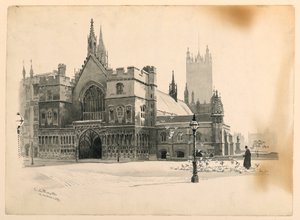 Außenansicht der Westminster Hall von Ernest Clifford Peixotto