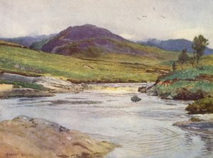 Das Schwarze Wasser von Dee über der Brücke von Ernest Edward Briggs