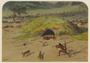 Prähistorische Szene