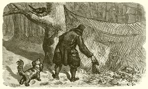 Der Vogelfänger und die Amsel von Ernest Henry Griset