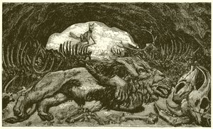 Der Fuchs und der kranke Löwe von Ernest Henry Griset