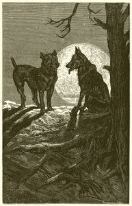 Der Wolf und der Mastiff von Ernest Henry Griset