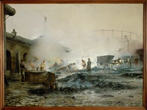 Das Gaswerk in Courcelles