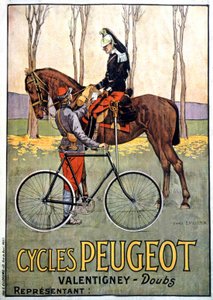 Armeebote, Peugeot-Werbung, ca. 1900 (Plakat)