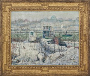 Bootshaus, Winter, Harlem River, ca. 1916