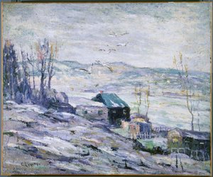 Windiger Tag, Bronx River von Ernest Lawson