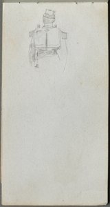 Skizzenbuch, Seite 08: Studie eines Soldaten von hinten von Jean Louis Ernest Meissonier