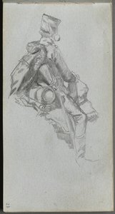 Skizzenbuch, Seite 23: Sitzender Soldat
