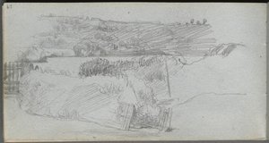 Skizzenbuch, Seite 29: Landschaftsstudie von Jean Louis Ernest Meissonier
