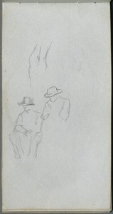 Skizzenbuch, Seite 32: Figurenstudie von Jean Louis Ernest Meissonier