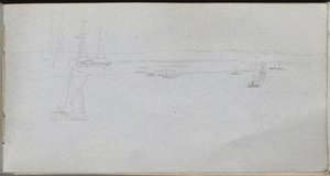 Skizzenbuch, Seite 94: Meereslandschaft von Jean Louis Ernest Meissonier
