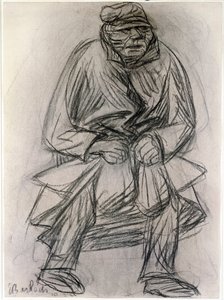 Figur eines Bettlers. Zeichnung von Ernst Barlach (1870-1938) New York Museum of Modern Art von Ernst Barlach