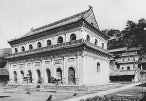 Wu Tai Shan, Hien Tung Sze, Shansi, Buddhistische Bibliothek und die Terrassen am Ende des Klosters von Ernst Boerschmann