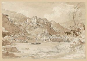 Ansicht des Schlosses und des unteren Stadtteils von Heidelberg von Ernst Fries