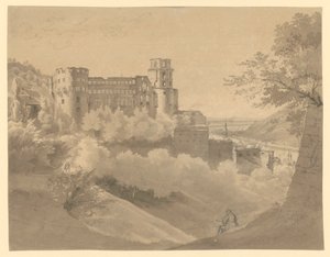 Heidelberg. Blick auf das Schloss von Ernst Fries