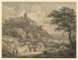 Heidelberg. Blick auf das Schloss von Ernst Fries
