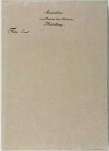 Sechs Ansichten des Heidelberger Schlosses: Umschlag, 1820