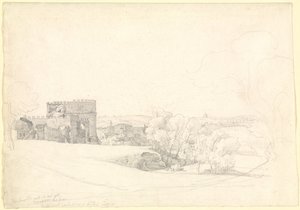Via Appia Antica mit dem Grab der Cecilia Metella von Ernst Fries