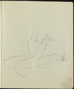 Tänzer und Darsteller Seite aus einem Skizzenbuch, um 1911