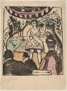 Kleine Varieté-Nummer mit Sänger von Ernst Ludwig Kirchner