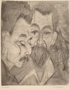 Zwei Bauernköpfe, 1920 von Ernst Ludwig Kirchner
