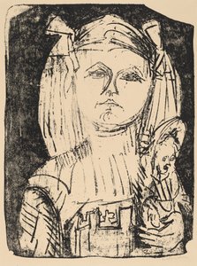 Junges Mädchen mit Puppe, 1916