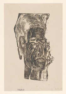 Porträt eines unbekannten Mannes von Ernst Ludwig Kirchner (signed by artist)