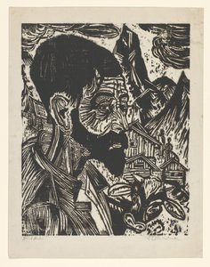 Sennkopf (Martin Schmied) von Ernst Ludwig Kirchner (signed by artist)