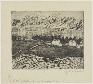 Äcker und Häuser im Erzgebirge von Ernst Ludwig Kirchner