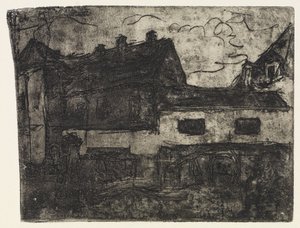 Alter Häuserdurchgang Dresden-Deuben von Ernst Ludwig Kirchner