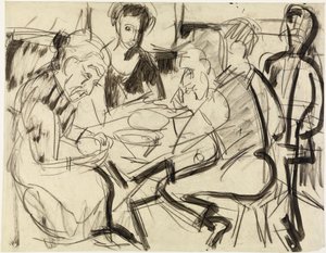 Bauernfamilie am Tisch von Ernst Ludwig Kirchner
