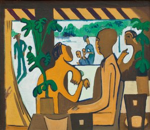 Braune Figuren in einem Café, 1928-1929