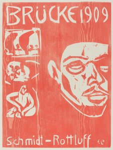 Cover des vierten Jahrbuchs der Künstlergruppe Die Brücke von Ernst Ludwig Kirchner